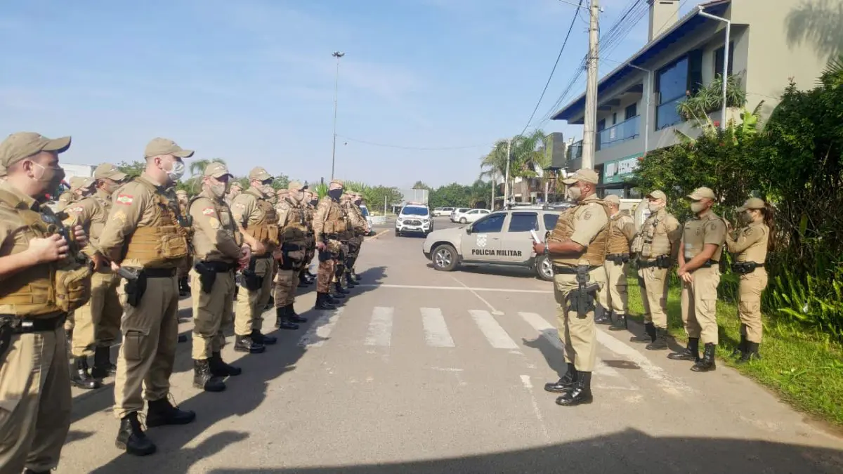 Divisa II: policiais militares de Forquilhinha mobilizados na operação