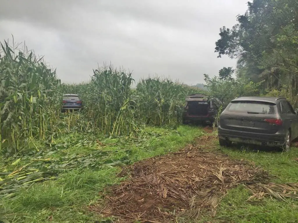 Veículos utilizados em mega assalto em Criciúma são abandonados em Nova Veneza