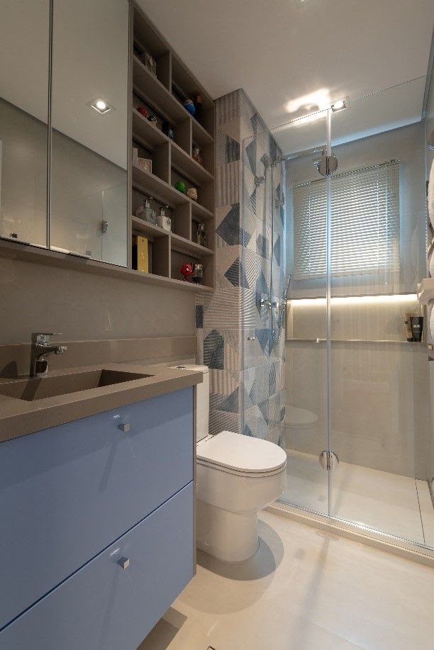 Para inspirar: 6 banheiros com pouca metragem, mais cheios de estilo nas decorações 8 Para inspirar: 6 banheiros com pouca metragem, mais cheios de estilo nas decorações