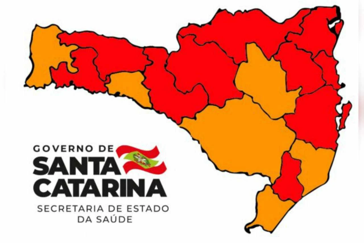 Coronavírus em SC: Matriz de Risco aponta 10 regiões em estado gravíssimo e seis em nível grave