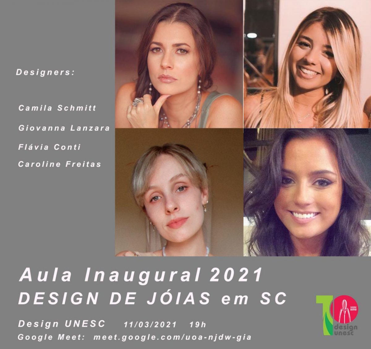 Curso de Design da Unesc inicia semestre com evento sobre o segmento de jóias e semijóias em Santa Catarina