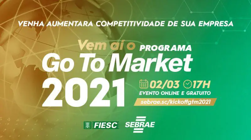 Evento abre ciclo 2021 do programa de internacionalização para pequenas empresas do Sebrae/SC