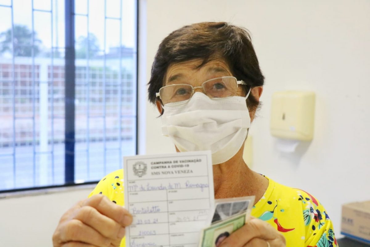 Nova Veneza inicia vacinação em idosos com idade acima de 70 anos 1 Nova Veneza inicia vacinação em idosos com idade acima de 70 anos