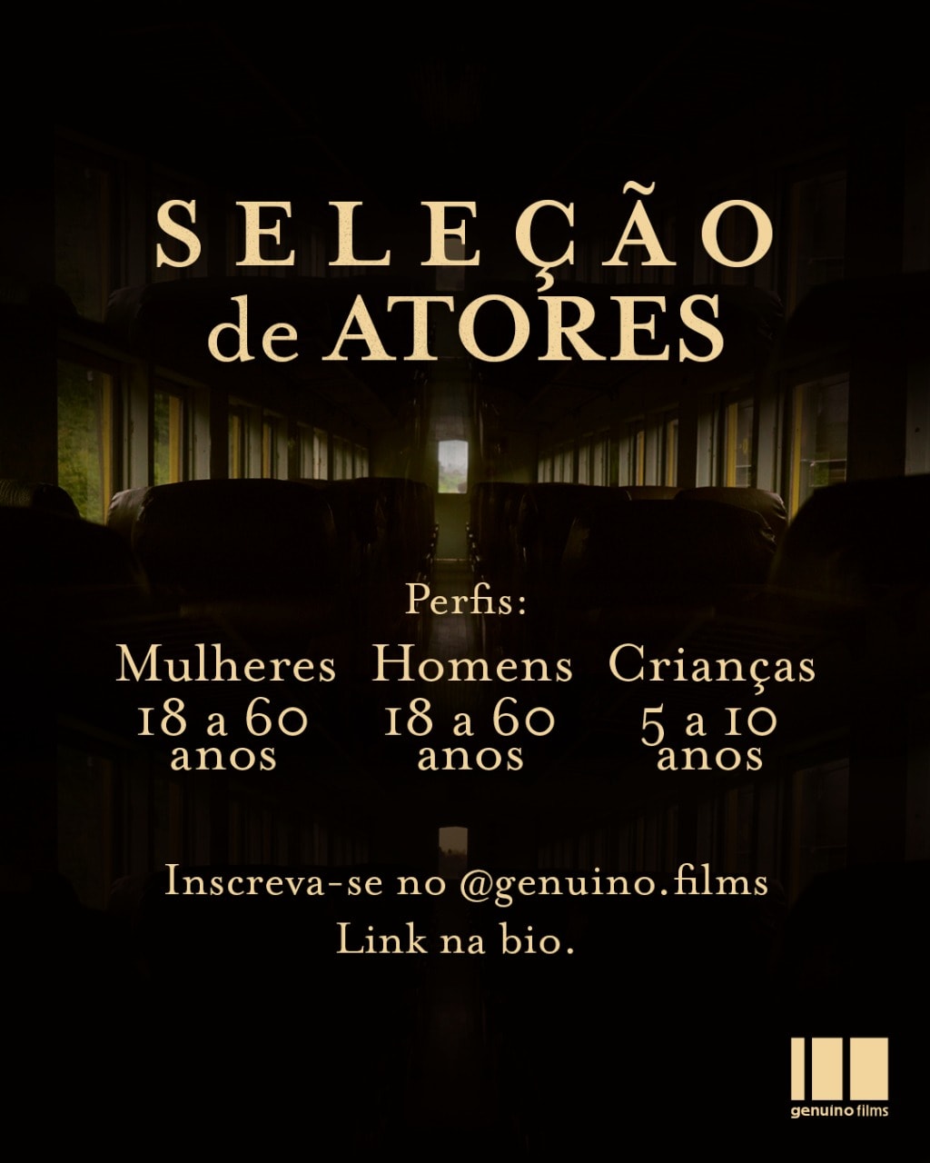 Inscrições abertas para atores e atrizes que queiram participar de filme documentário 1 Inscrições abertas para atores e atrizes que queiram participar de filme documentário