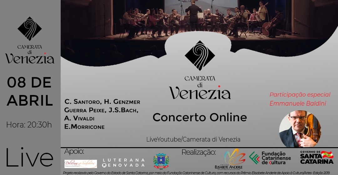 Camerata Di Venezia apresenta primeiro concerto online