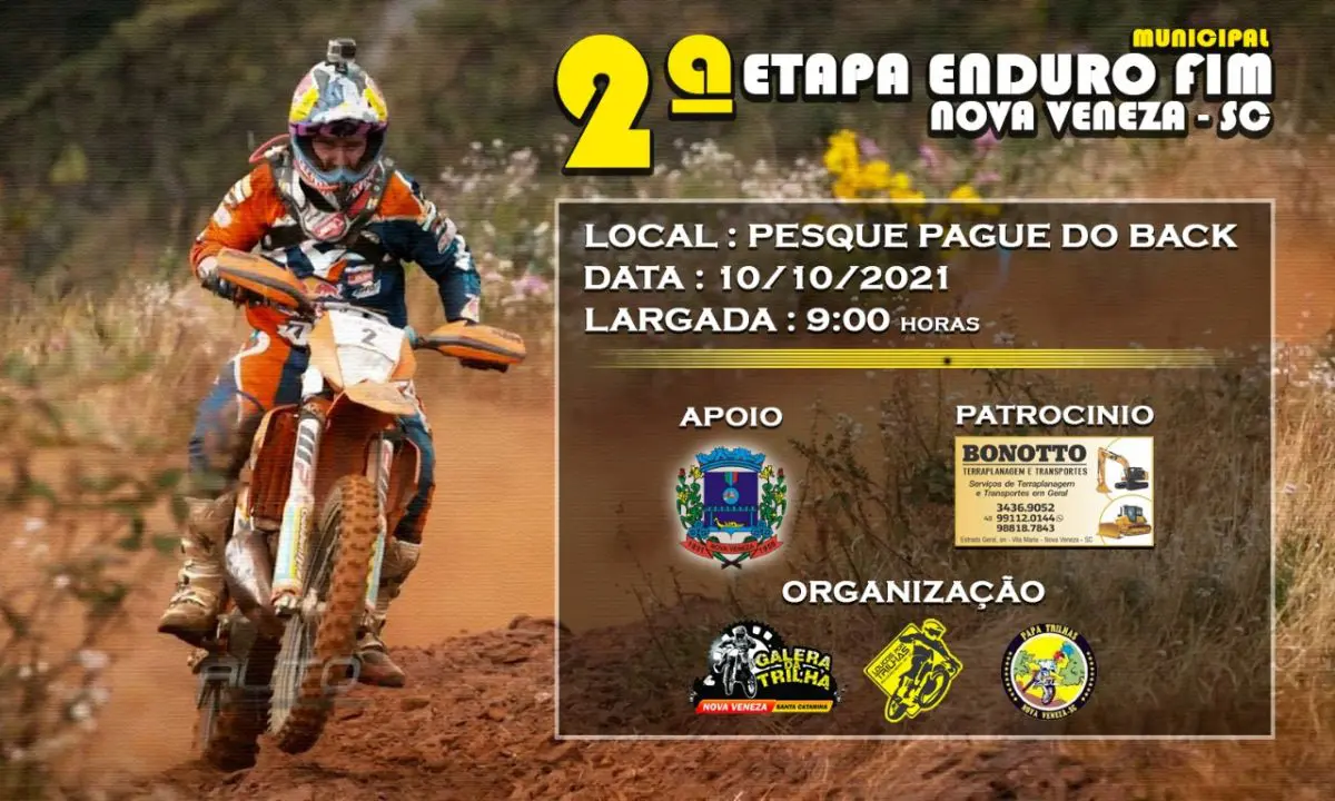 2ª Etapa do Municipal de Enduro F.I.M acontecerá nesse final de semana.