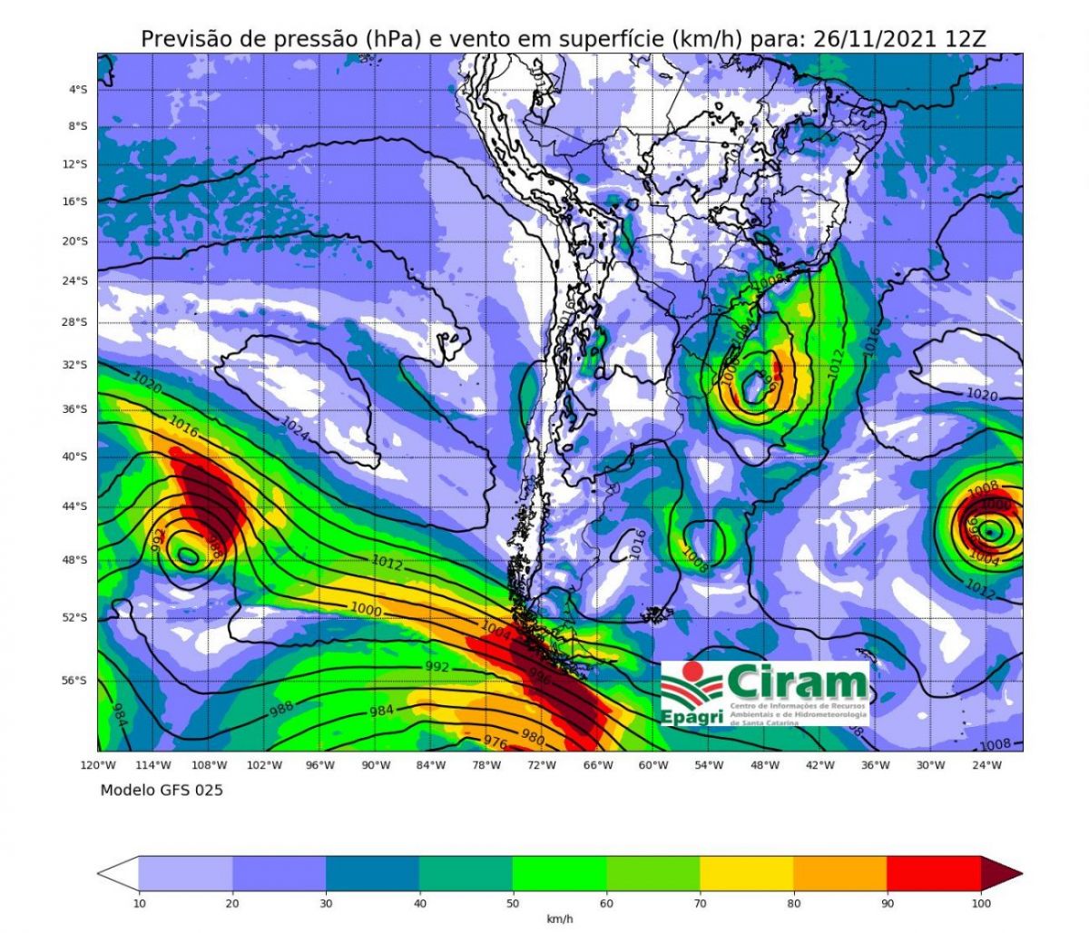 Frente fria e ciclone mudam o tempo em SC nos próximos dias 4 Frente fria e ciclone mudam o tempo em SC nos próximos dias