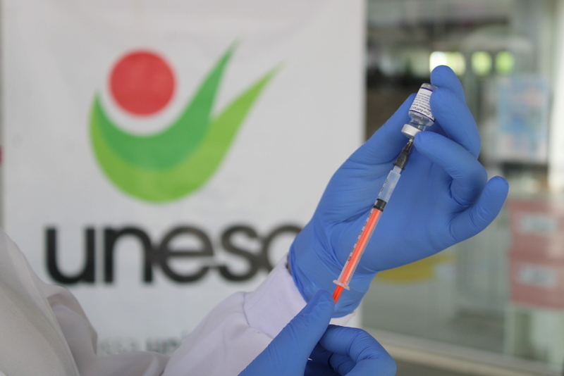 <strong>Campus da Unesc tem vacinação contra a Covid</strong> 2 <strong>Campus da Unesc tem vacinação contra a Covid</strong>