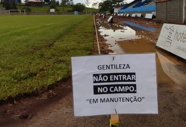 Gramado do Estádio da Montanha passa por melhorias e adequações