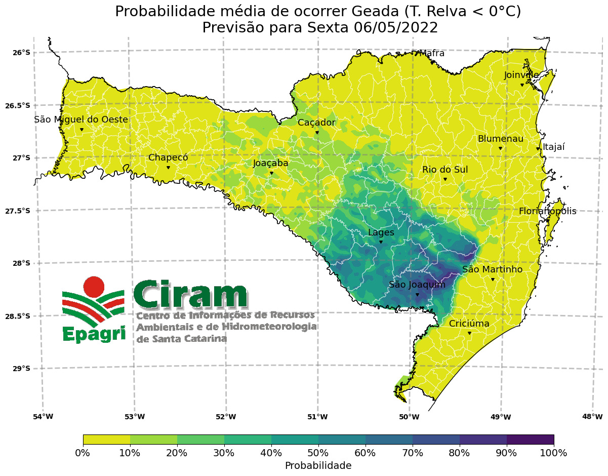 Temperatura baixa com previsão de geada em SC 1 Temperatura baixa com previsão de geada em SC