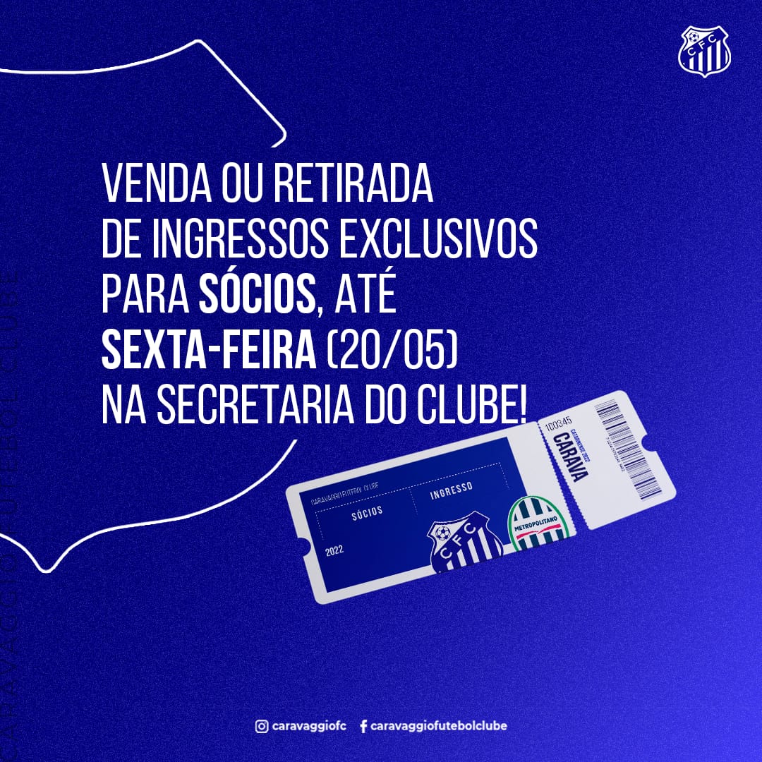 Caravaggio anuncia preços de ingressos para estreia no Catarinense 1 Caravaggio anuncia preços de ingressos para estreia no Catarinense