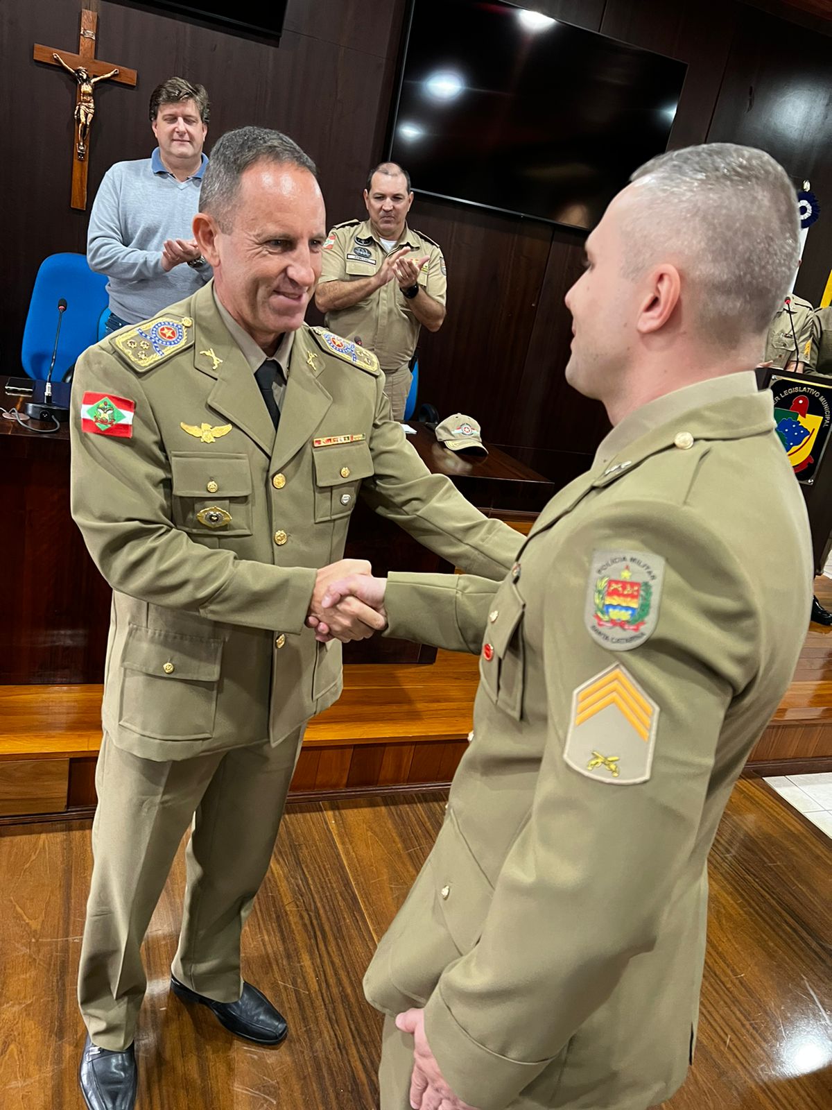 Nova Veneza tem troca de comando na Polícia Militar 1 Nova Veneza tem troca de comando na Polícia Militar