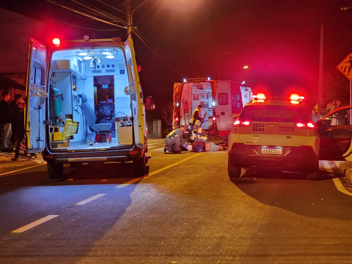 Homem fica ferido após ser atropelado por moto em Nova Veneza 1 Homem fica ferido após ser atropelado por moto em Nova Veneza