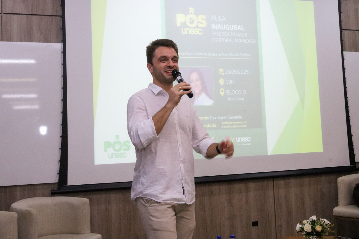 Unesc inicia nova turma da Pós-Graduação em Estética Facial e Corporal Avançada 1 Unesc inicia nova turma da Pós-Graduação em Estética Facial e Corporal Avançada