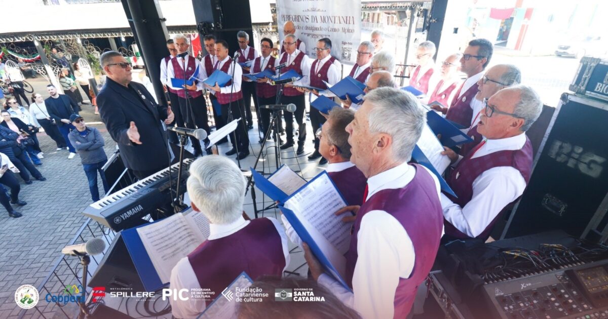 Coral Peregrinos da Montanha abre o sábado de festa em Nova Veneza com canto alpino 3 Coral Peregrinos da Montanha abre o sábado de festa em Nova Veneza com canto alpino