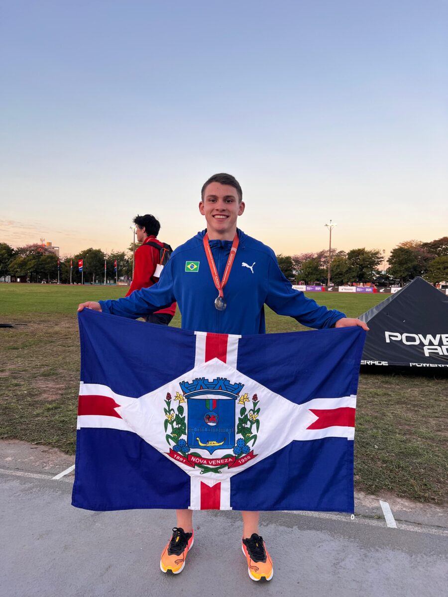 Atleta de Nova Veneza brilha no Ibero-Americano Sub-18 e conquista prata no lançamento de dardo 1 Atleta de Nova Veneza brilha no Ibero-Americano Sub-18 e conquista prata no lançamento de dardo