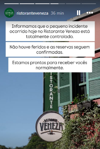 Fogo e fumaça em restaurante mobiliza Bombeiros em Nova Veneza