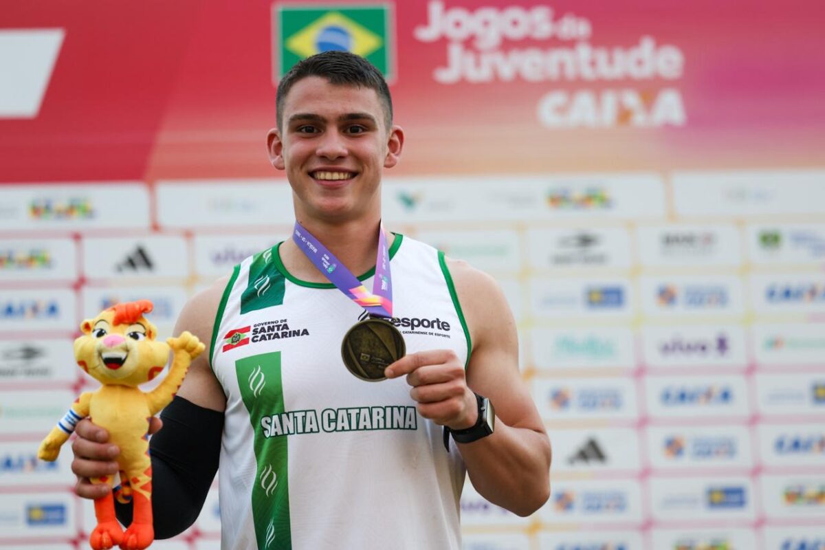 Atleta de Nova Veneza conquista título nos Jogos da Juventude em Brasília e estabelece novo recorde brasileiro