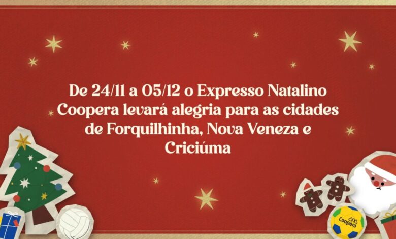Coopera lança Expresso Natalino e leva magia do Natal a Forquilhinha, Nova Veneza e Criciúma 37 Coopera lança Expresso Natalino e leva magia do Natal a Forquilhinha, Nova Veneza e Criciúma