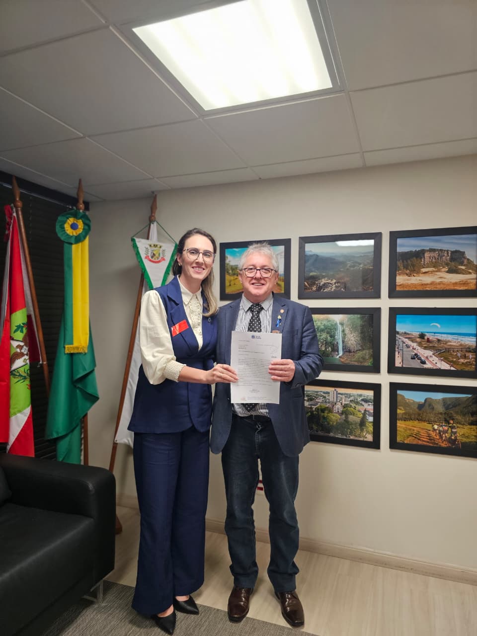 Prefeita de Nova Veneza cumpre agenda em Florianópolis e garante mais de R$ 5 milhões em emendas para o município