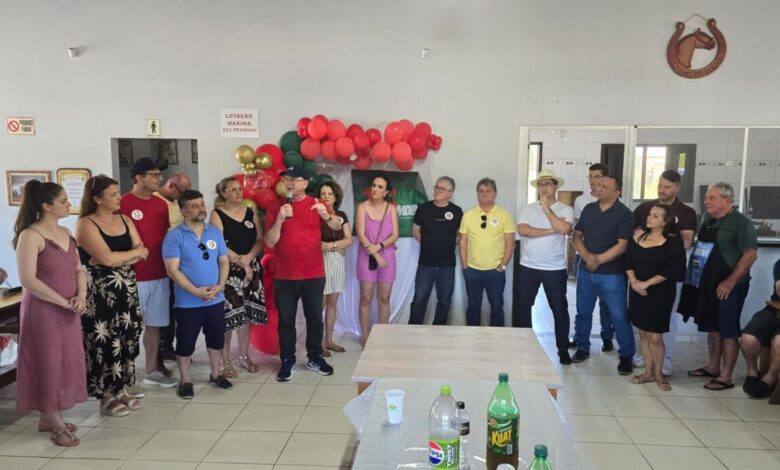 MDB de Nova Veneza reúne lideranças em confraternização no CTG Fronteira da Serra