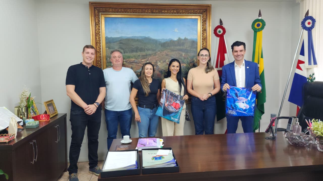 Em Nova Veneza, prefeita e delegado-geral da Polícia Civil tratam de nova delegacia 1 Em Nova Veneza, prefeita e delegado-geral da Polícia Civil tratam de nova delegacia