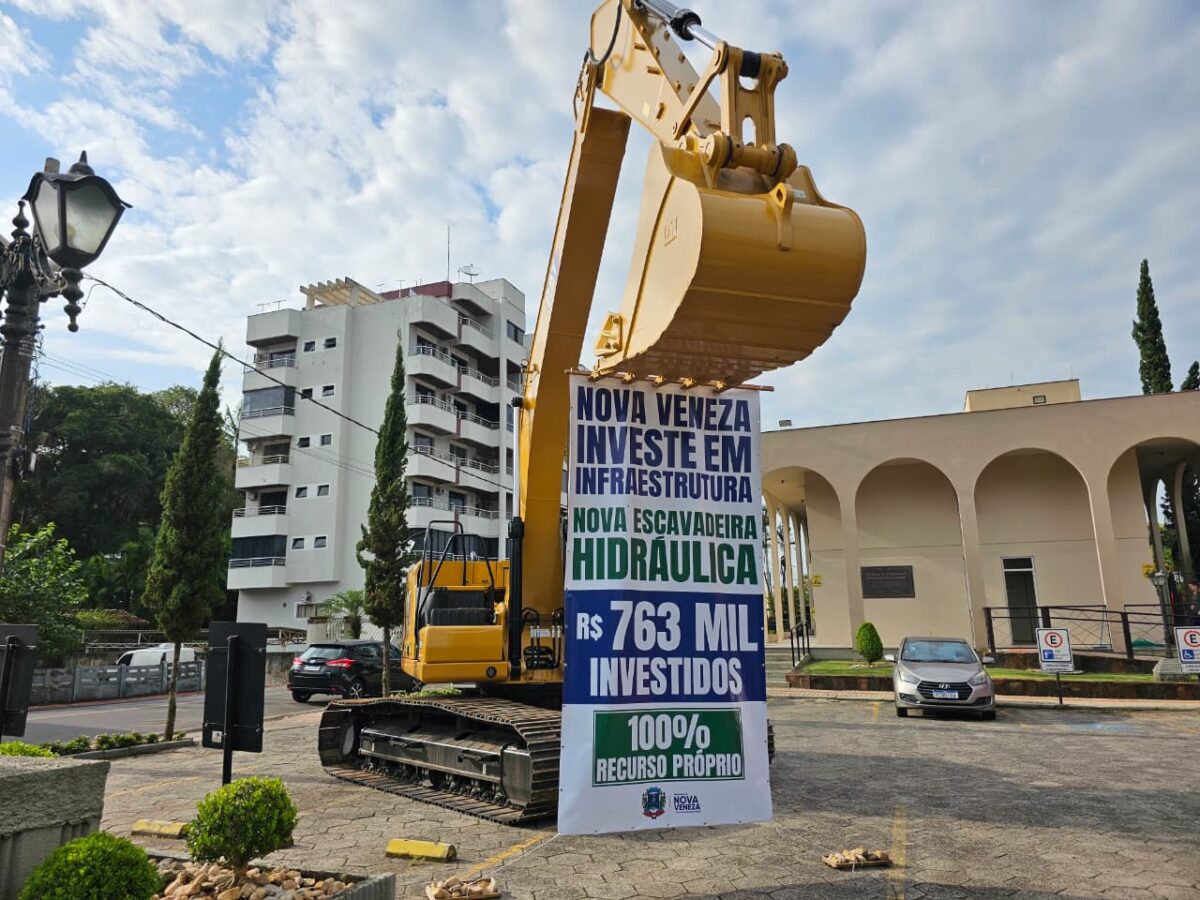 Nova Veneza investe em infraestrutura e adquire escavadeira hidráulica 4 Nova Veneza investe em infraestrutura e adquire escavadeira hidráulica