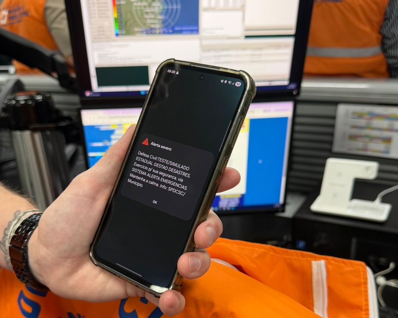 Santa Catarina inicia o maior simulado de desastres do Brasil com disparo de alerta pelo Cell Broadcast