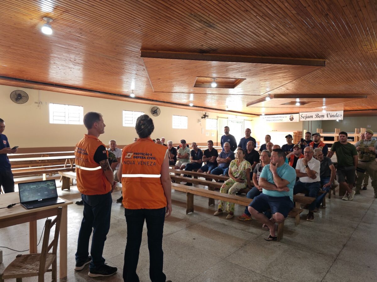 Simulado de Gestão de Desastres mobiliza comunidade e promove orientações em Nova Veneza 3 Simulado de Gestão de Desastres mobiliza comunidade e promove orientações em Nova Veneza