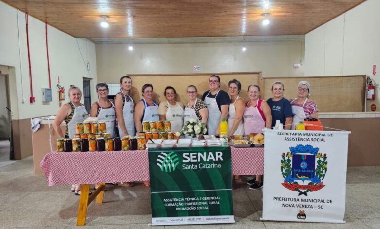 Curso de conservas valoriza setor rural e leva qualificação profissional em Nova Veneza