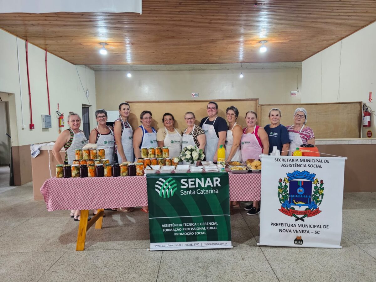Curso de conservas valoriza setor rural e leva qualificação profissional em Nova Veneza
