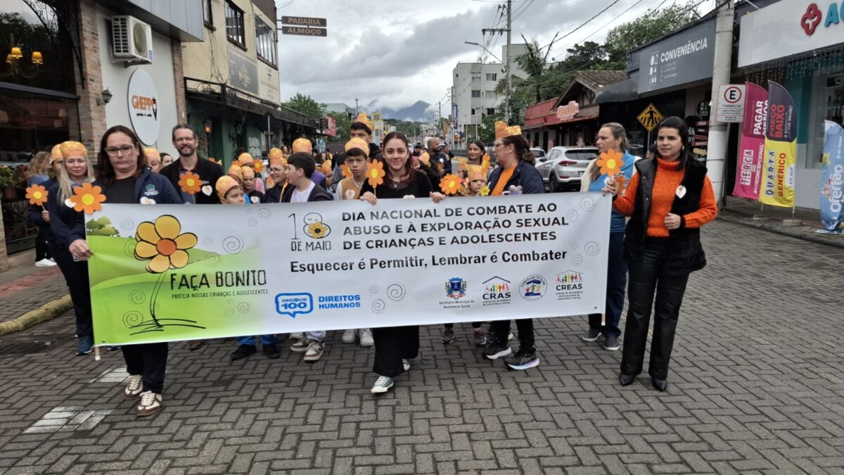 Secretaria de Assistência Social promove caminhada de conscientização em Nova Veneza 2 Secretaria de Assistência Social promove caminhada de conscientização em Nova Veneza
