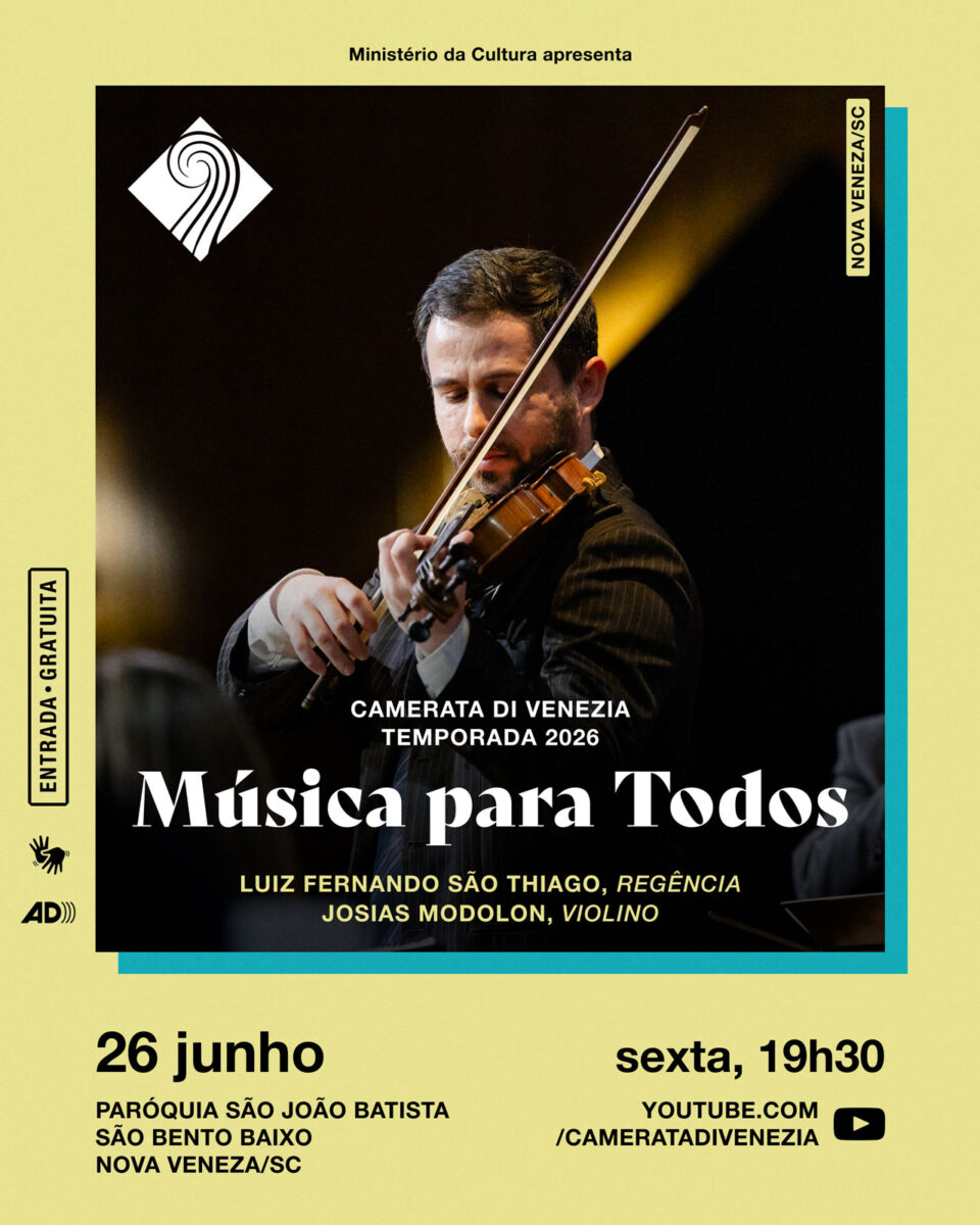 Concerto Música para Todos em Nova Veneza nesta sexta-feira, 26 1 Concerto Música para Todos em Nova Veneza nesta sexta-feira, 26