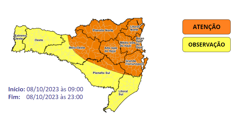 Chuvas em SC: estado tem 120 cidades com ocorrências e 54 municípios em situação de emergência 2 Chuvas em SC: estado tem 120 cidades com ocorrências e 54 municípios em situação de emergência