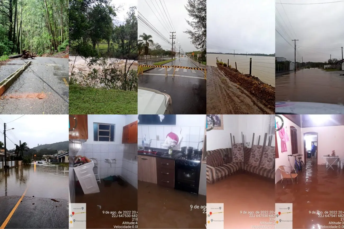 Ciclone: 10 famílias ficam isoladas em Nova Veneza após chuvas