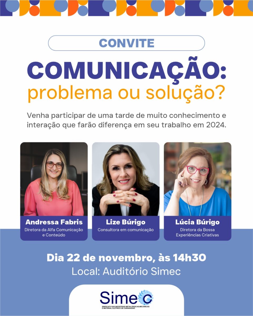 Simec promove evento gratuito com o tema “Comunicação: Problema ou Solução?” 1 Simec promove evento gratuito com o tema “Comunicação: Problema ou Solução?”