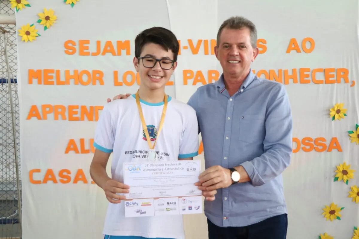 Estudantes de Nova Veneza são premiados na Olimpíada Brasileira de Astronomia