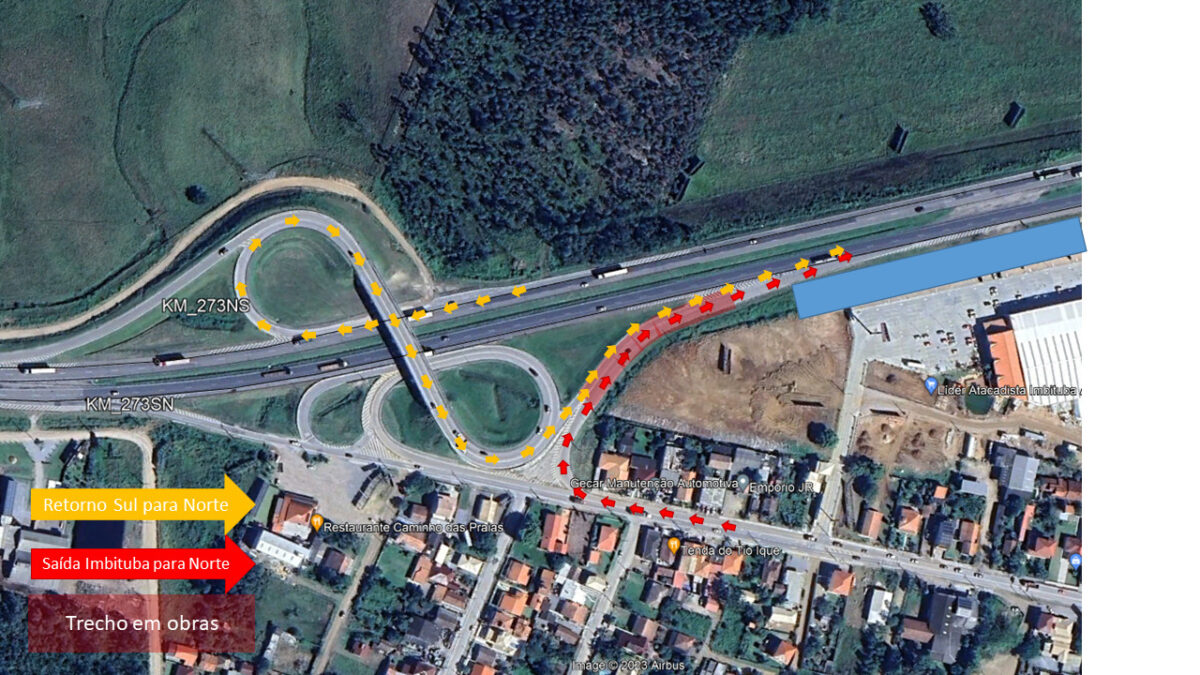 BR101sul/SC terá bloqueio provisório para obras em Imbituba-SC 1 BR101sul/SC terá bloqueio provisório para obras em Imbituba-SC