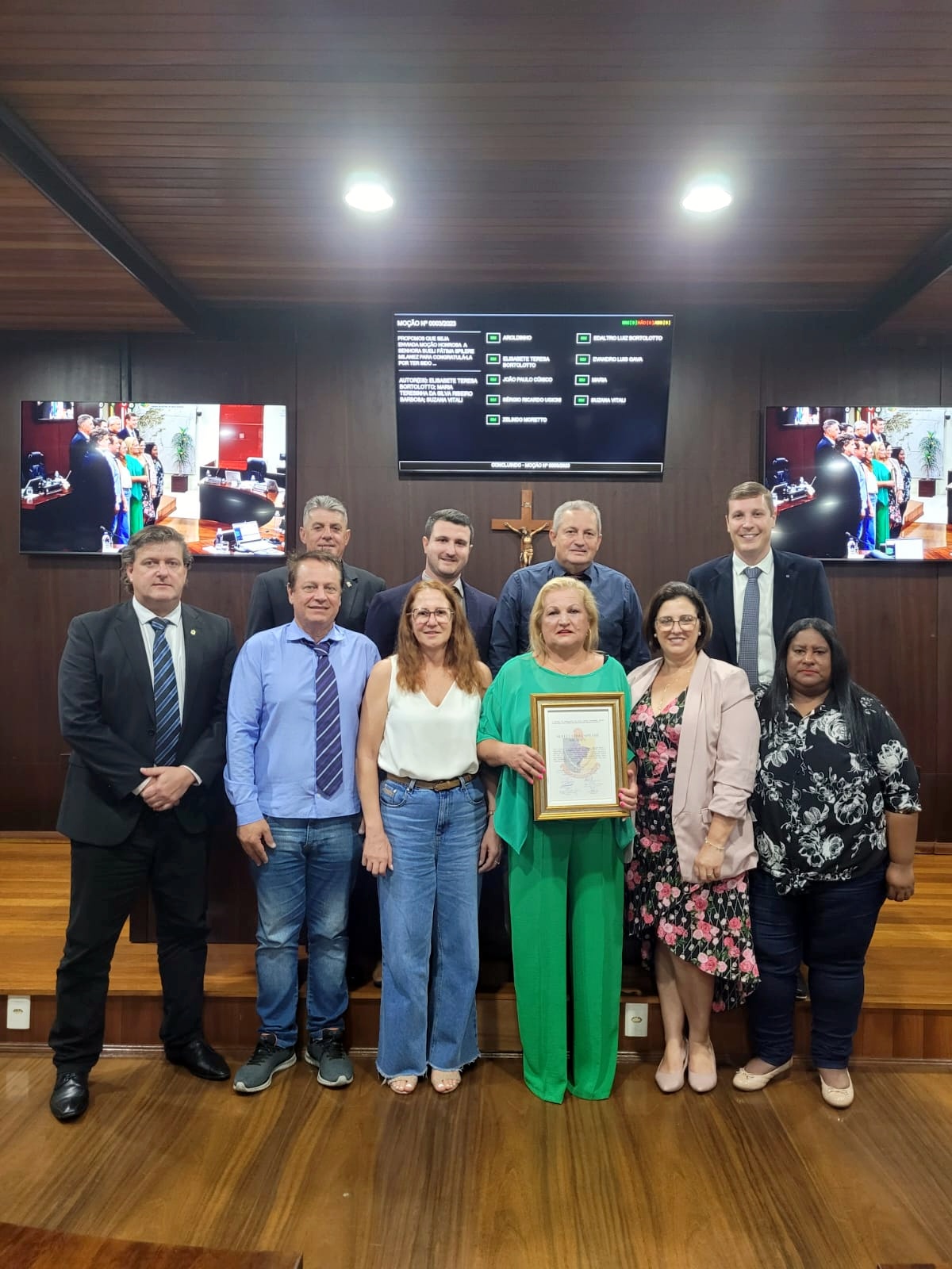 Primeira Vereadora eleita é homenageada em Nova Veneza 1 Primeira Vereadora eleita é homenageada em Nova Veneza