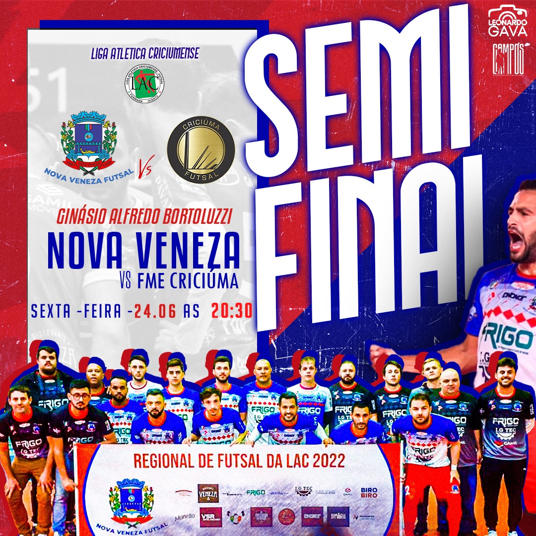 Nova Veneza Futsal inicia busca por vaga na final da LAC nesta sexta-feira 5 Nova Veneza Futsal inicia busca por vaga na final da LAC nesta sexta-feira