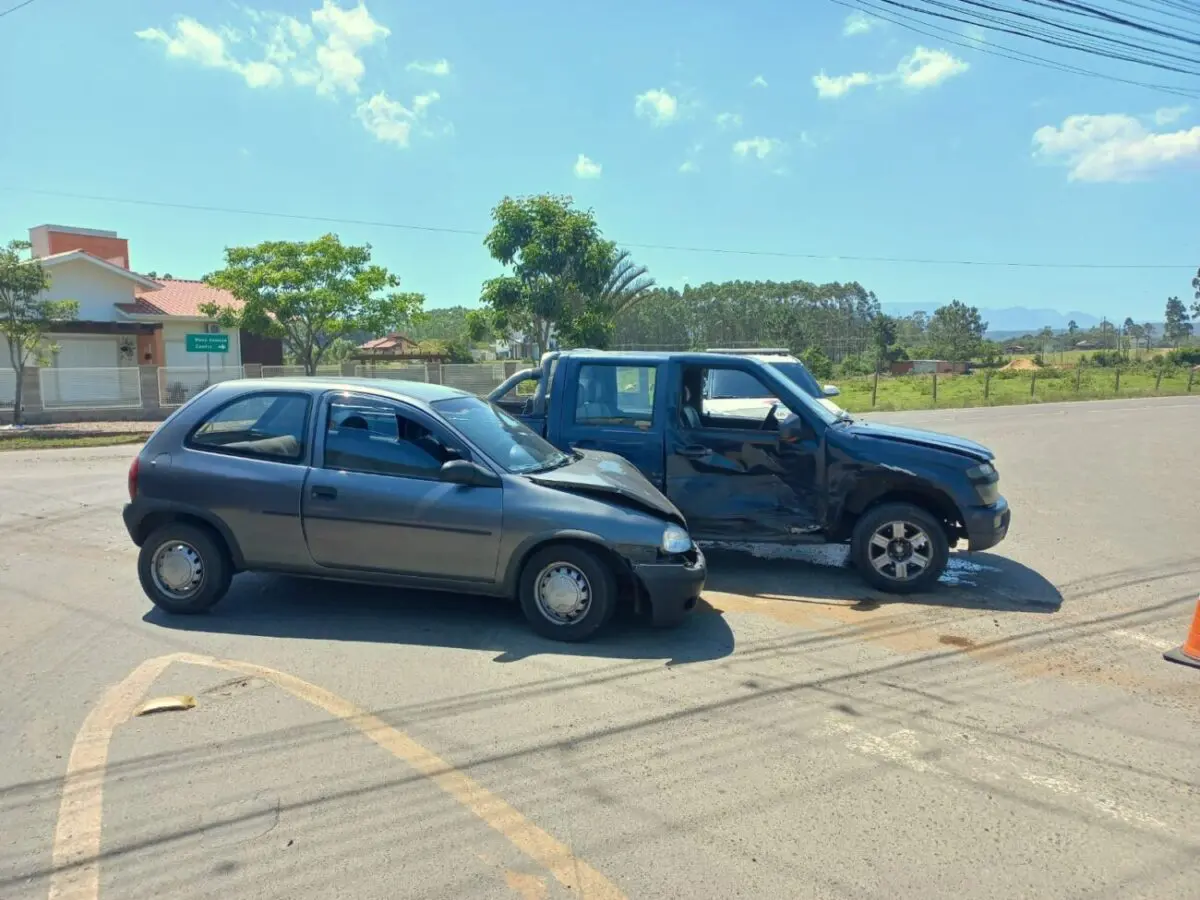 PM registra acidente de trânsito no acesso ao bairro Picadão em Nova Veneza