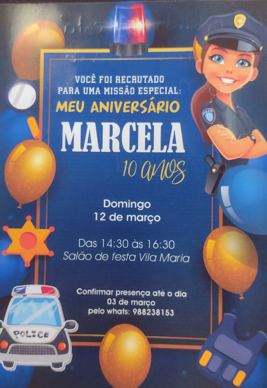 Festa de Aniversário com o tema 'Polícia Militar' acontece em Nova Veneza