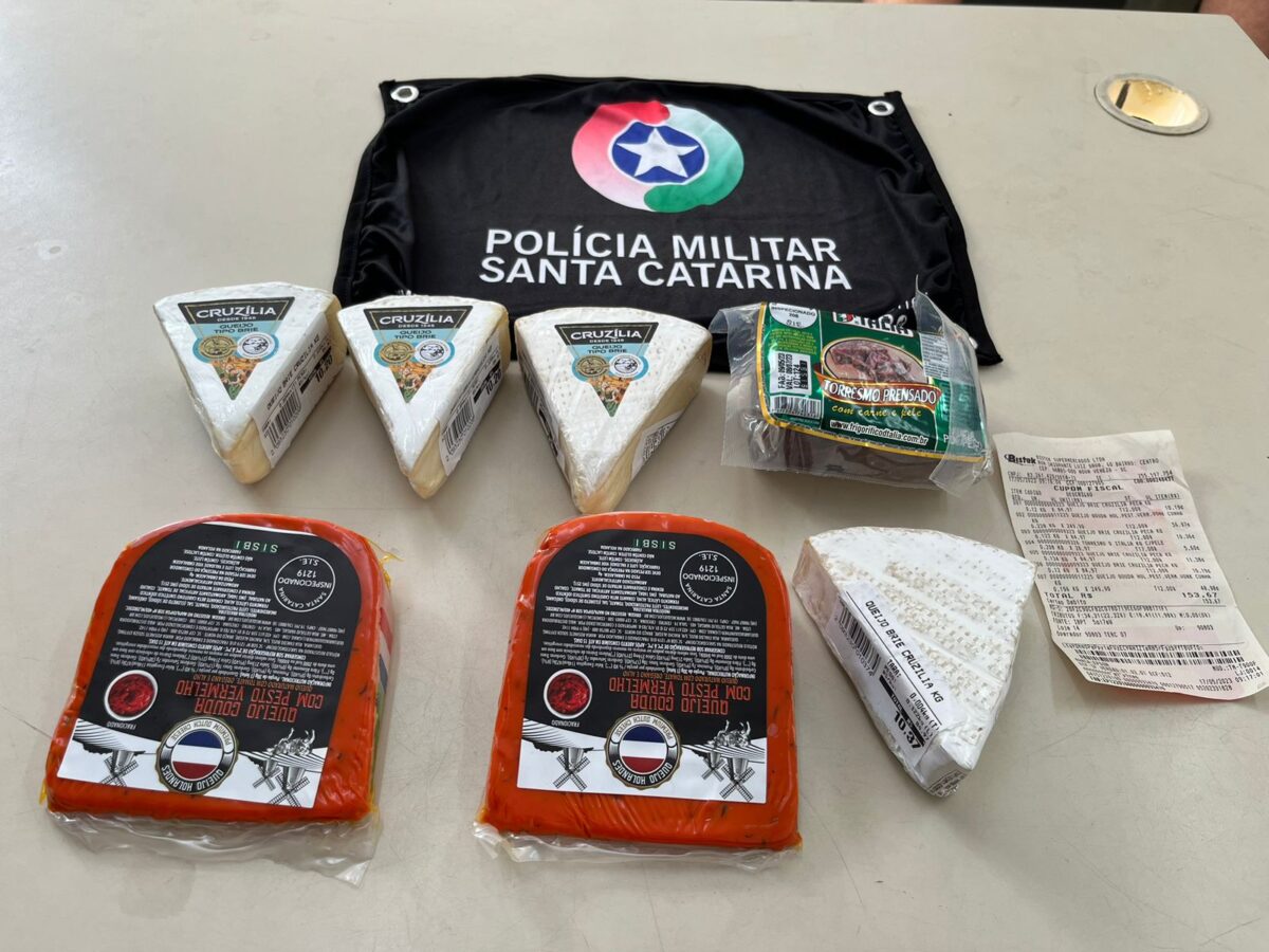Após furto em supermercado, homem é detido pela PM em Nova Veneza 1 Após furto em supermercado, homem é detido pela PM em Nova Veneza