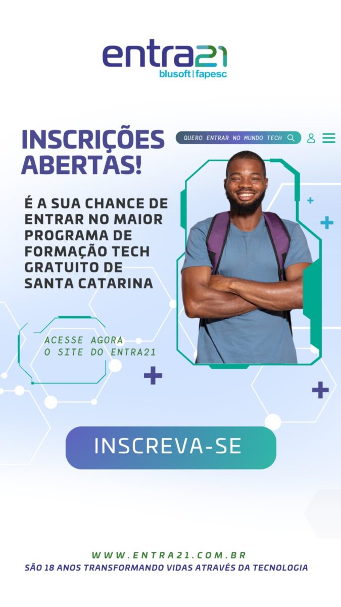 Inscrições para o Programa Entra21 terminam dia 28