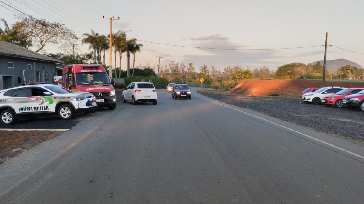 Acidente de trânsito em Nova Veneza deixa motociclista ferido 1 Acidente de trânsito em Nova Veneza deixa motociclista ferido