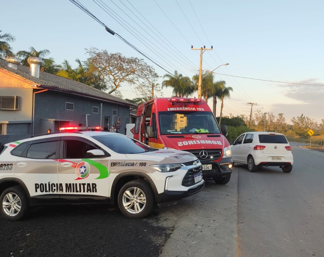 Acidente de trânsito em Nova Veneza deixa motociclista ferido 2 Acidente de trânsito em Nova Veneza deixa motociclista ferido
