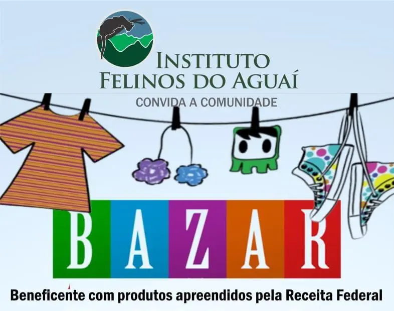 Instituto Felinos do Aguaí promove bazar com itens apreendidos pela Receita Federal