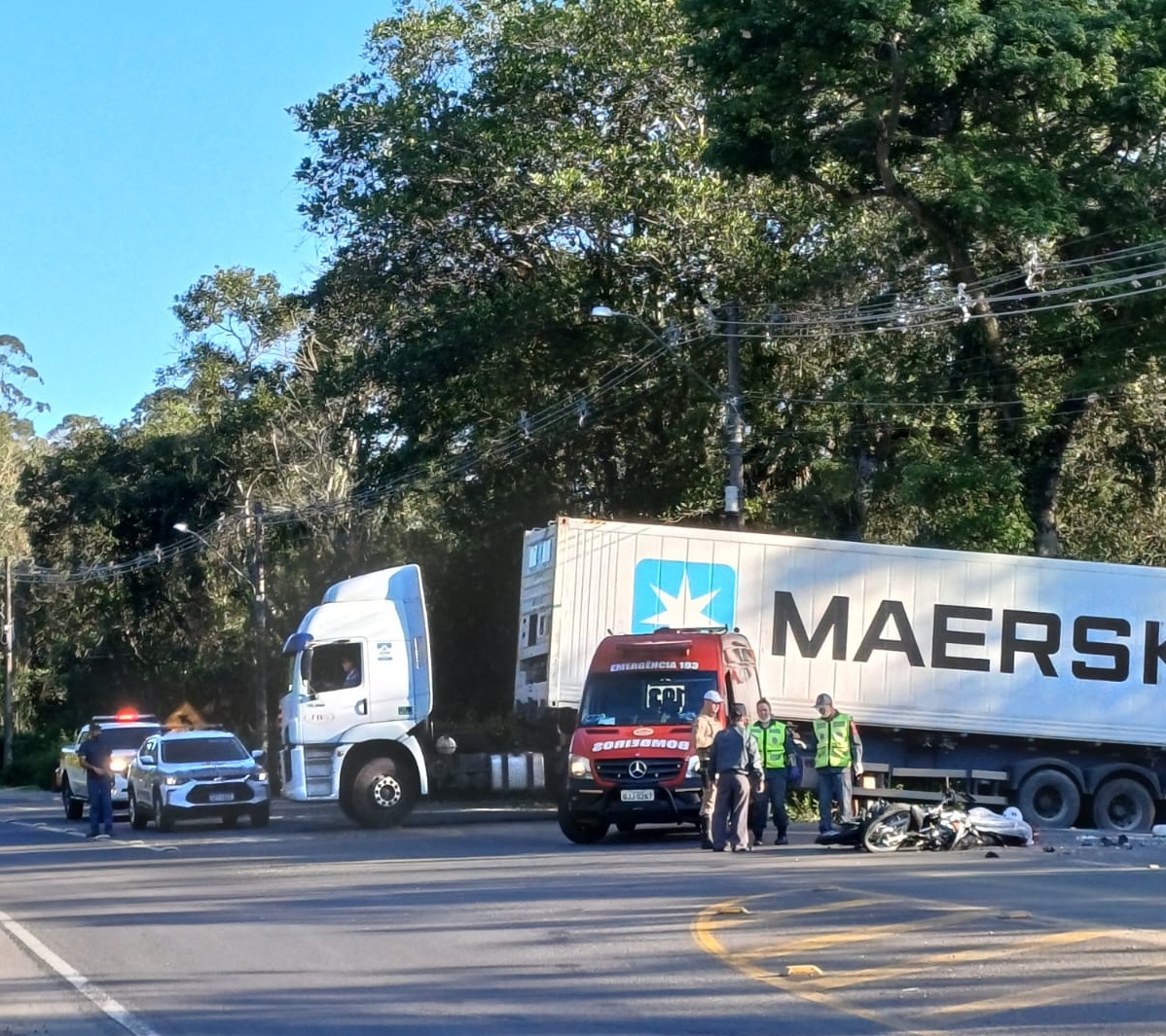 Motociclista morre em acidente de trânsito na rodovia José Spillere em Nova Veneza 1 Motociclista morre em acidente de trânsito na rodovia José Spillere em Nova Veneza