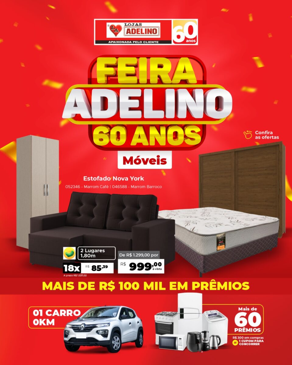 Lojas Adelino Nova Veneza: diversos produtos em promoção com frete e montagem gratuitos 4 Lojas Adelino Nova Veneza: diversos produtos em promoção com frete e montagem gratuitos